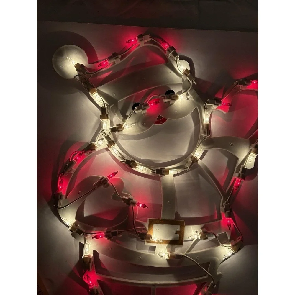 Vintage Christmas Santa Lighted Window Decoration 17